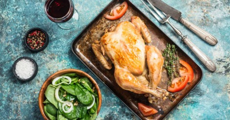Kurczak pieczony - przykładowe źródło białka w diecie redukcyjnej